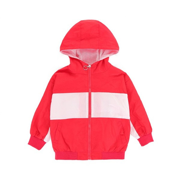 Napi gyerekkabát fiúknak fehér és piros színben