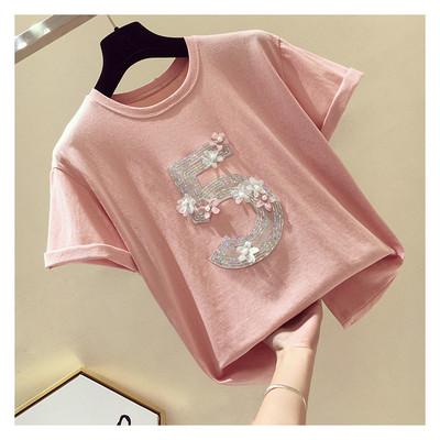 Alkalmi női póló 3D elemmel, három színben