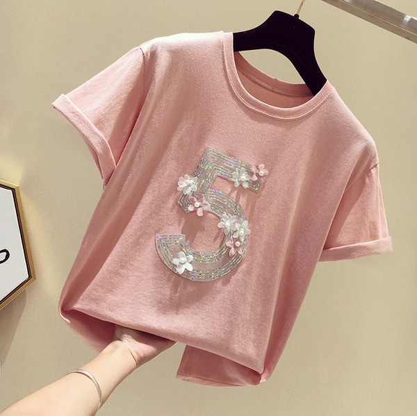 Alkalmi női póló 3D elemmel, három színben