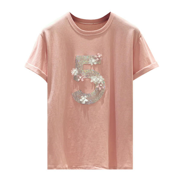 Alkalmi női póló 3D elemmel, három színben