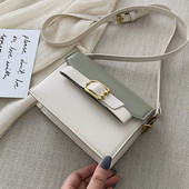 Öko bőrből készült modern női táska négy színben fém elemekkel és hosszú füllel