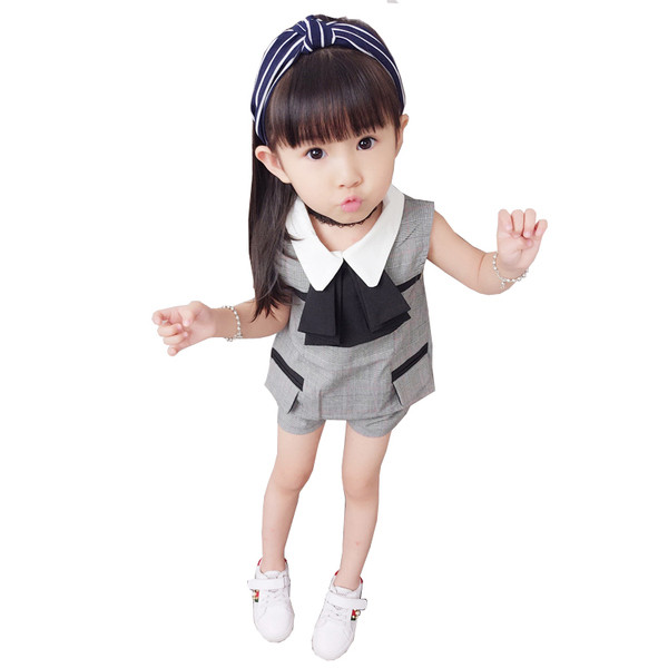 Modern gyerek szett lányoknak szürke színben