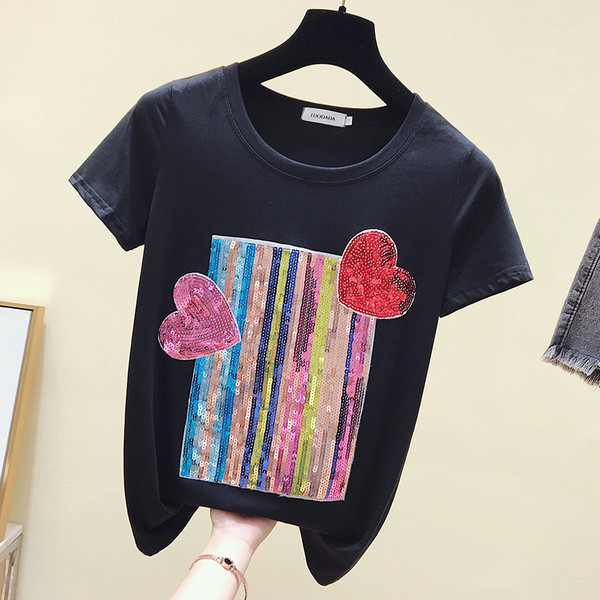 Alkalmi női póló flitterekkel, két színben