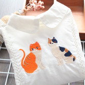 Gyermek ing lányoknak fehér színben, hímzéssel