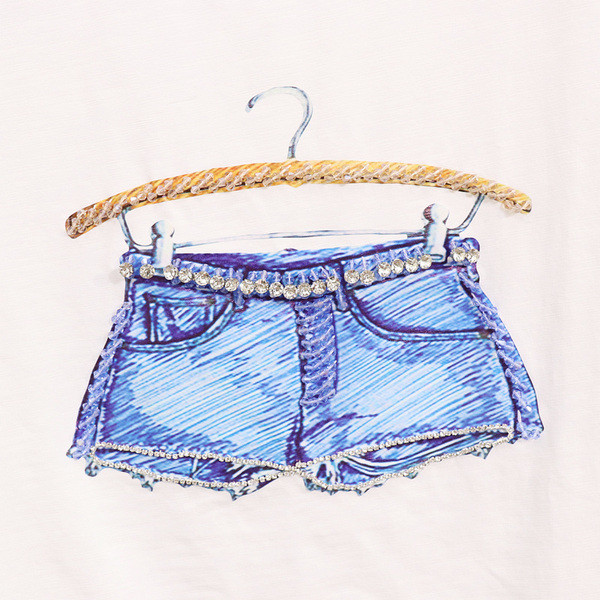 Set fusta casual dama cu talie inalta si tricou cu aplicatie