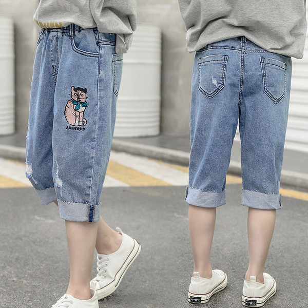 Modern gyerekfarmer hímzéssel lányoknak