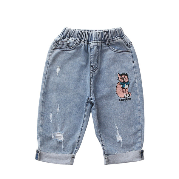 Modern gyerekfarmer hímzéssel lányoknak