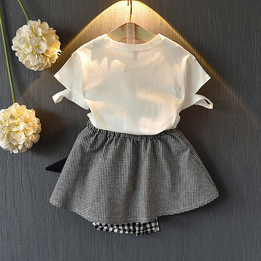 Gyermek szett két színben lány blúzhoz és szoknyához