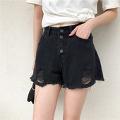 Jelenlegi farmer rövidnadrág fekete gombokkal