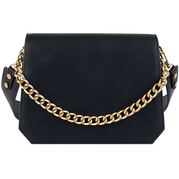 Öko bőrből készült modern női táska négy színben, rövid fémlánccal