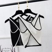 Nappali női felső csupasz háttal, fehér és fekete színben