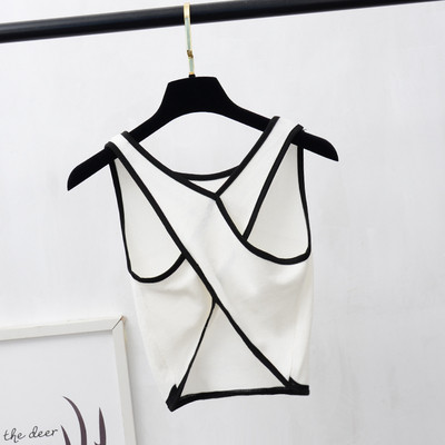 Nappali női felső csupasz háttal, fehér és fekete színben