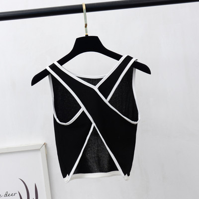 Nappali női felső csupasz háttal, fehér és fekete színben