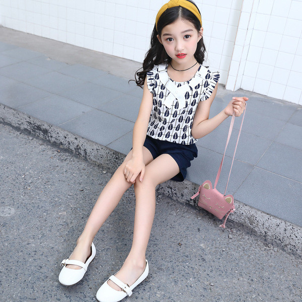 Stílusos gyerekszett lányoknak sárga és kék színben