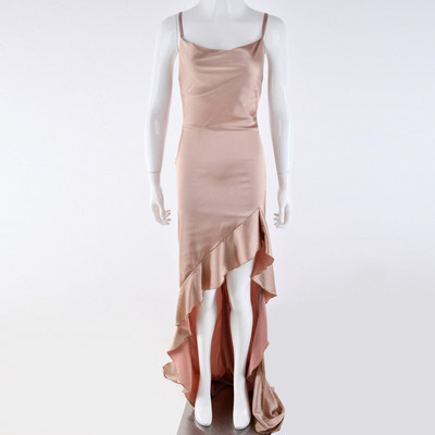 Κομψό μακρύ γυναικείο φόρεμα  με λεπτές λουρίδες σε δύο χρώματα