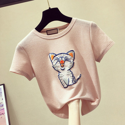 Modern női póló rátéttel, három színben