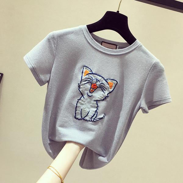 Modern női póló rátéttel, három színben