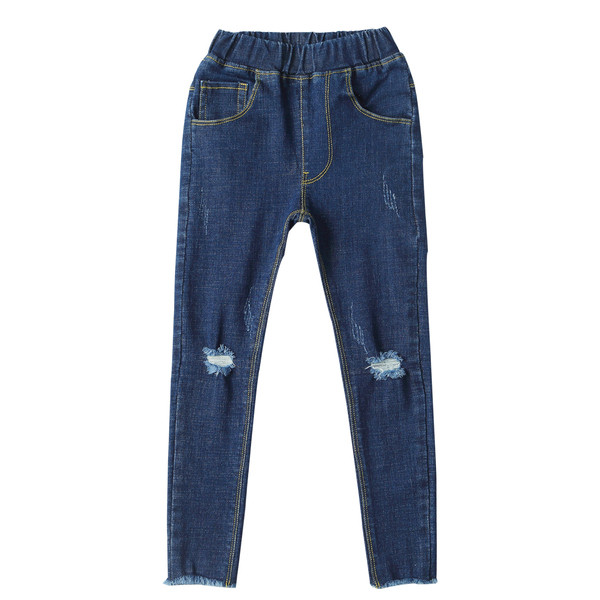 Lányoknak szánt gyerekfarmer két színben, szakadt motívumokkal