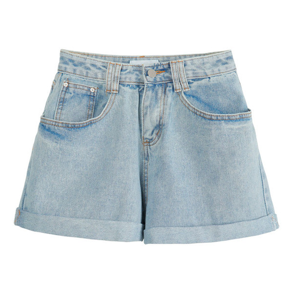 Új, világos színű, zsebes női rövidnadrág modell