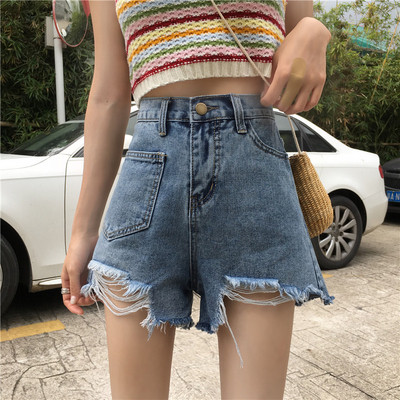 Modern farmer rövidnadrág fekete-kék zsebbel