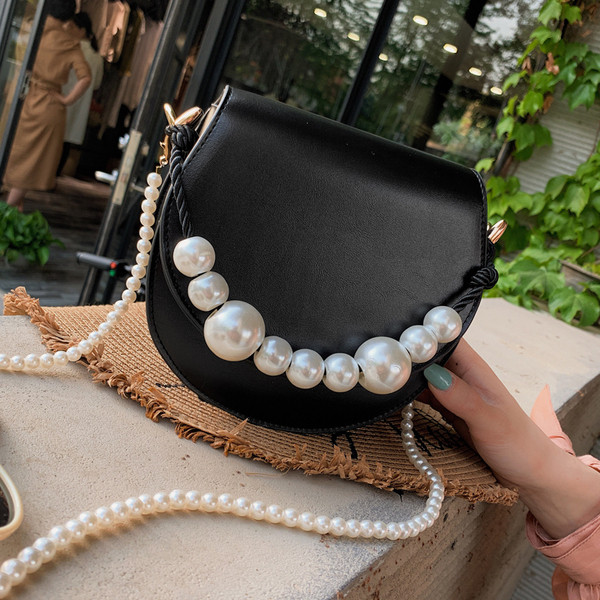 Stílusos női táska eko bőrből négy színben, rövid és hosszú gyöngy fogantyúval két modell