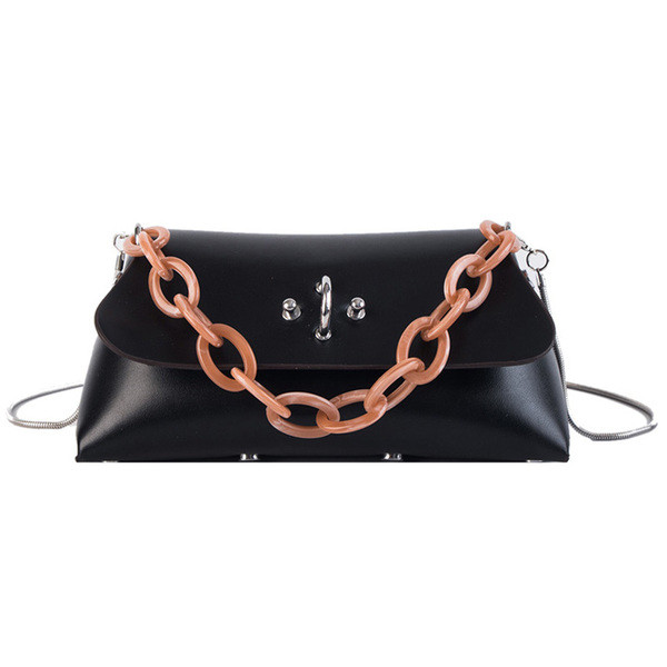 Öko bőrből készült modern női táska négy színben fém díszítéssel, rövid és hosszú füllel