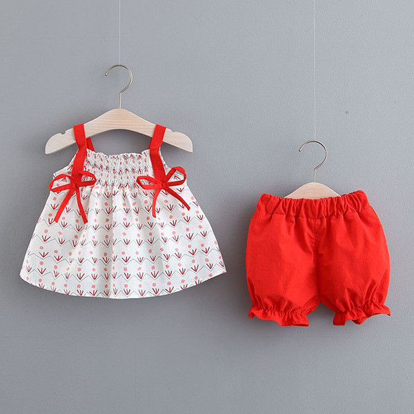 Set pentru copii din două părți maiou și pantaloni pentru fete