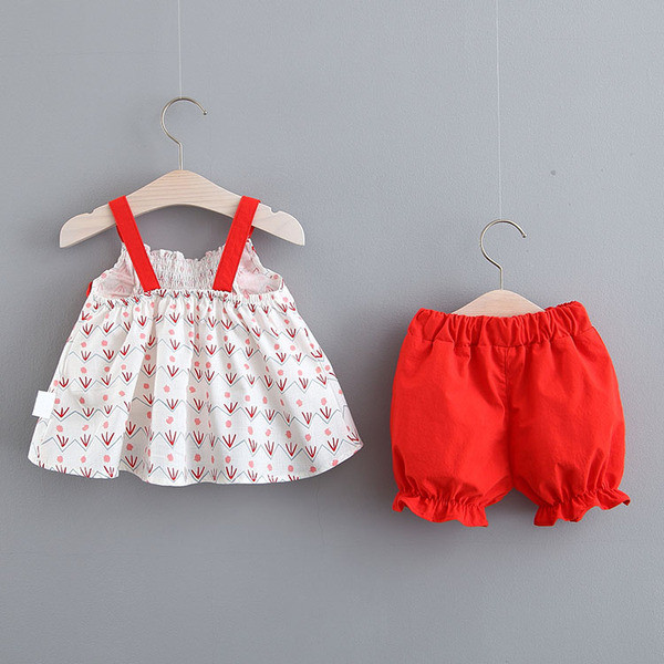 Set pentru copii din două părți maiou și pantaloni pentru fete