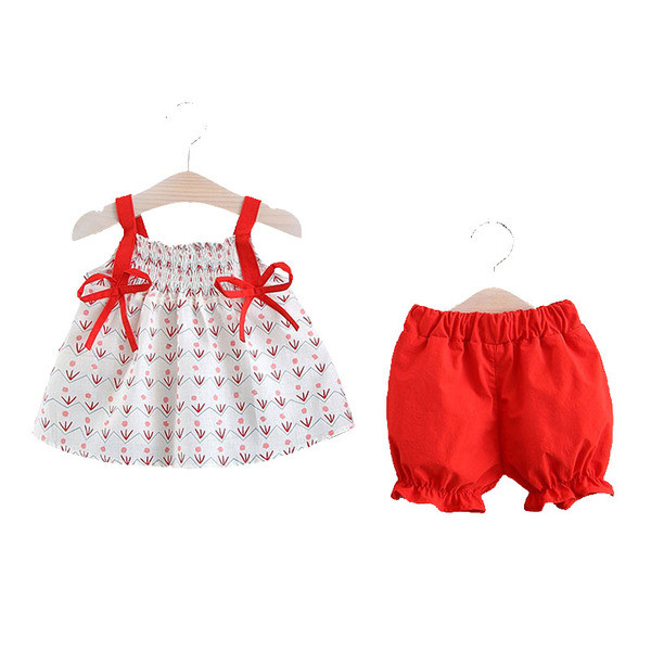 Set pentru copii din două părți maiou și pantaloni pentru fete