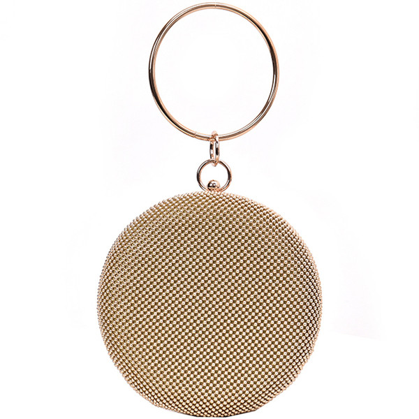 Κομψή γυναικεία τσάντα με στρογγυλό σχήμα σε τρία χρώματα με μικρή και μακρά λαβή