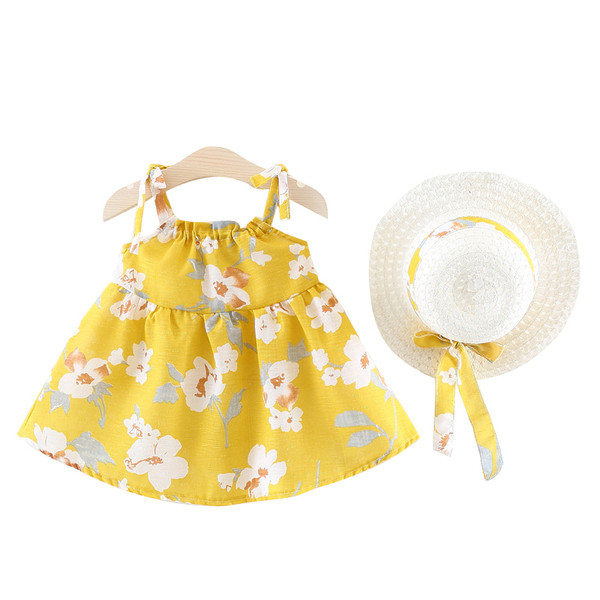 Virágos motívumokkal ellátott babaruha lányoknak két színben