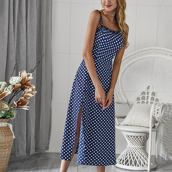 Alkalmi női ruha vékony pántokkal, fehér, piros és kék színben