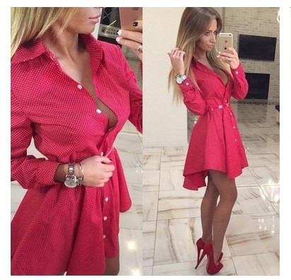 Stílusos női aszimmetrikus ruha két színben