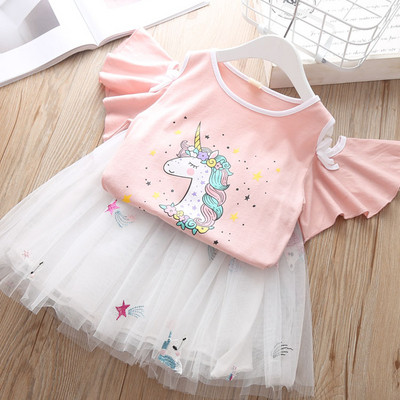 Κομψό παιδικό σετ για κορίτσια φούστα και μπλούζα