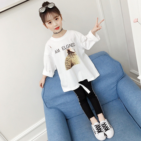 Bluza casual pentru copii pentru fete in roz si alb