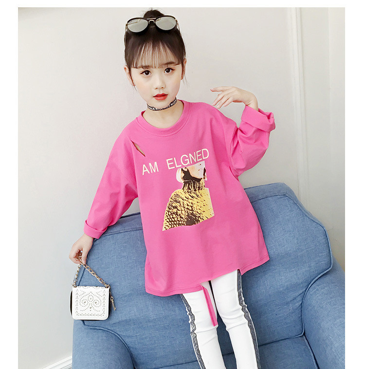 Bluza casual pentru copii pentru fete in roz si alb