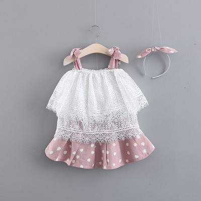 Babakészlet lányoknak, kétrészes felső és szoknya