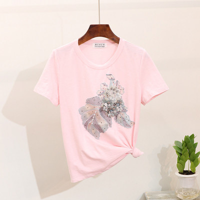 Modern női póló három színben hímzéssel