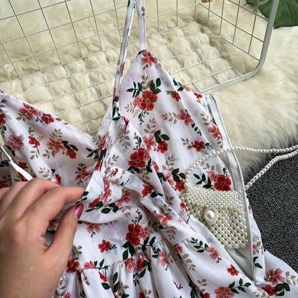 Lezser női hosszú ruha vékony pántokkal, három színben