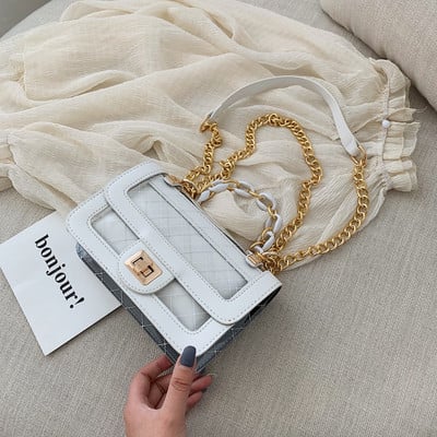 Öt színben, eko bőrből készült stílusos női táska fém rögzítéssel, rövid és hosszú füllel