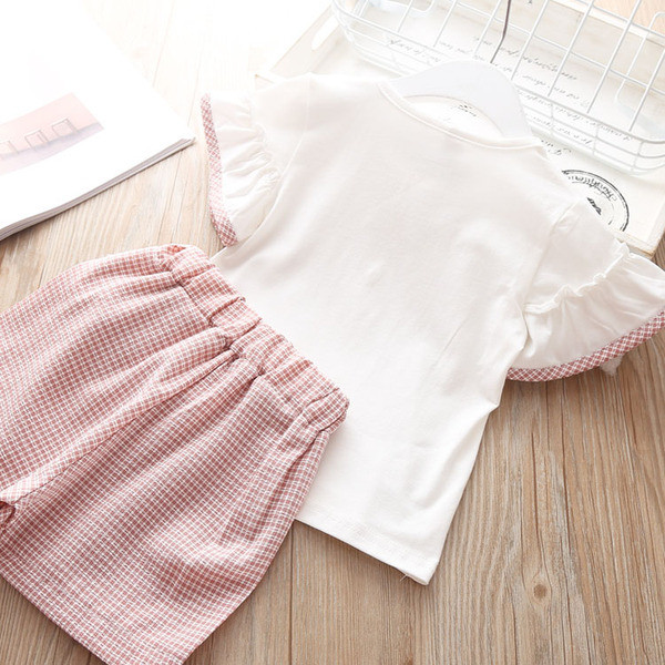 Gyerekkészlet lányoknak kétrészes szoknya-nadrágból és blúzból