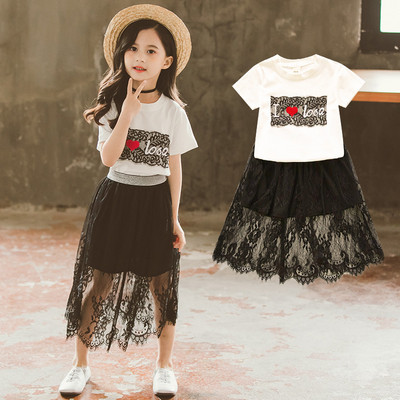 Παιδικό σετ για κορίτσια δύο τεμαχίων φούστα και μπλουζάκι