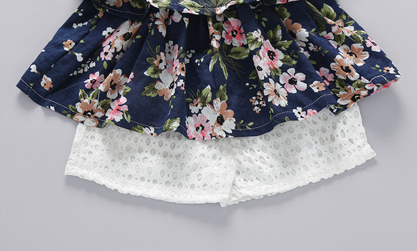 Kétrészes gyerek szett lányoknak virágmotívumokkal