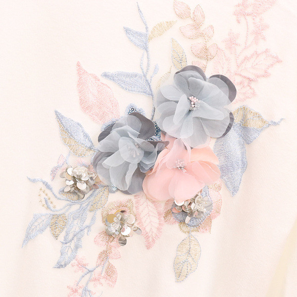 Γυναικείο σετ - μπλούζα και τζιν με τρισδιάστατα στοιχεία