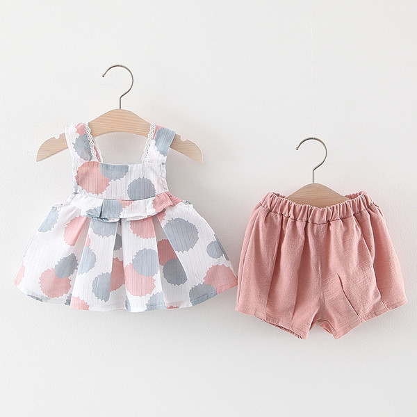 Kétrészes babakészlet lányoknak rózsaszín és sárga színben