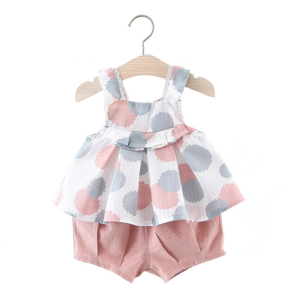 Kétrészes babakészlet lányoknak rózsaszín és sárga színben