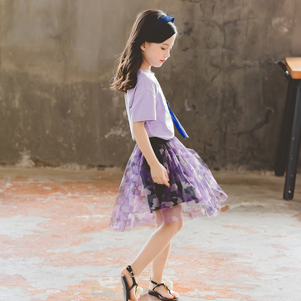 Gyerekkészlet két színben, két részből - szoknya és póló