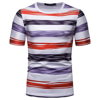 Alkalmi férfi csíkos póló több színben