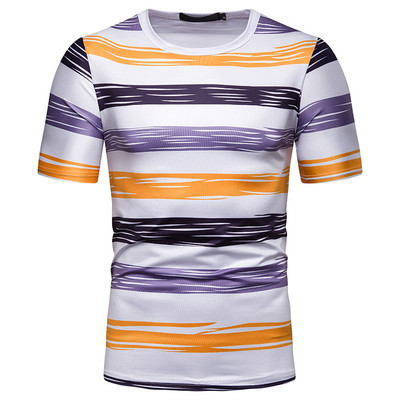 Alkalmi férfi csíkos póló több színben