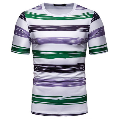 Alkalmi férfi csíkos póló több színben